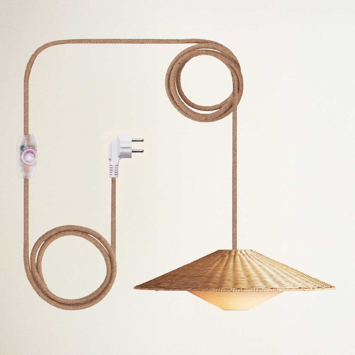 Suspension Sunny en rotin