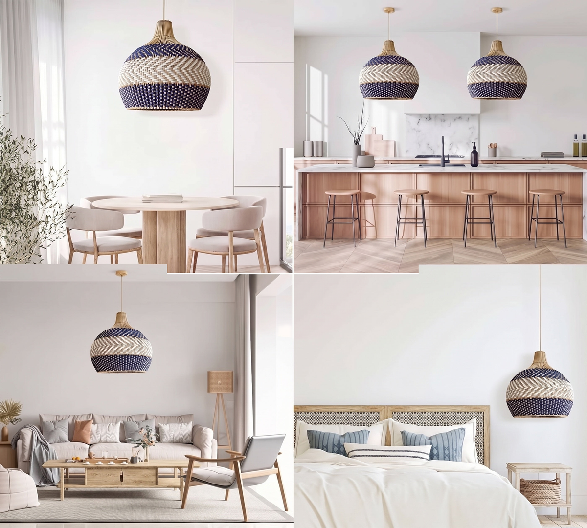 Suspension Ethereal en rotin