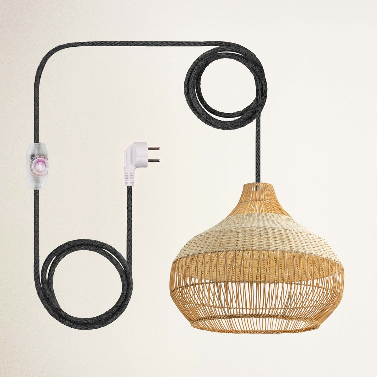 Suspension Beatrice en rotin
